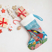 Personalized Antigua and Barbuda Christmas Stocking Windsurfing Santa Caribbean Tropical Style - Wonder Print Shop