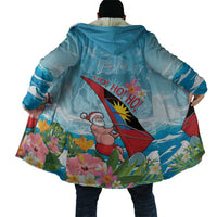 Personalized Antigua and Barbuda Christmas Cloak Windsurfing Santa Caribbean Tropical Style - Wonder Print Shop