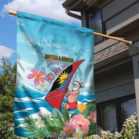 Personalized Antigua and Barbuda Christmas Garden Flag Windsurfing Santa Caribbean Tropical Style - Wonder Print Shop