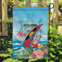 Personalized Antigua and Barbuda Christmas Garden Flag Windsurfing Santa Caribbean Tropical Style - Wonder Print Shop