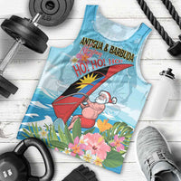 Personalized Antigua and Barbuda Christmas Men Tank Top Windsurfing Santa Caribbean Tropical Style - Wonder Print Shop