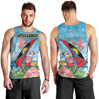 Personalized Antigua and Barbuda Christmas Men Tank Top Windsurfing Santa Caribbean Tropical Style - Wonder Print Shop
