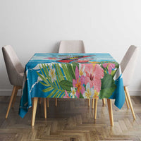 Personalized Antigua and Barbuda Christmas Tablecloth Windsurfing Santa Caribbean Tropical Style - Wonder Print Shop
