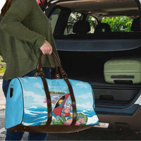 Personalized Antigua and Barbuda Christmas Travel Bag Windsurfing Santa Caribbean Tropical Style - Wonder Print Shop