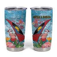 Personalized Antigua and Barbuda Christmas Tumbler Cup Windsurfing Santa Caribbean Tropical Style - Wonder Print Shop