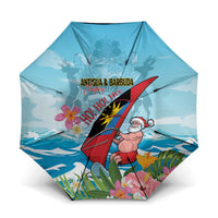 Personalized Antigua and Barbuda Christmas Umbrella Windsurfing Santa Caribbean Tropical Style - Wonder Print Shop