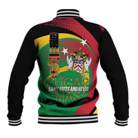 St Kitts and Nevis Sugar Mas Baseball Jacket Caribbean Masquerade Flag Color - Wonder Print Shop