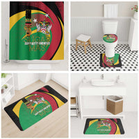 St Kitts and Nevis Sugar Mas Bathroom Set Caribbean Masquerade Flag Color - Wonder Print Shop