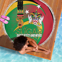 St Kitts and Nevis Sugar Mas Beach Blanket Caribbean Masquerade Flag Color - Wonder Print Shop