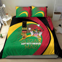 St Kitts and Nevis Sugar Mas Bedding Set Caribbean Masquerade Flag Color - Wonder Print Shop