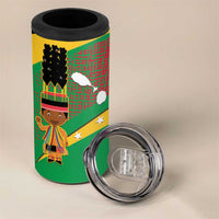 St Kitts and Nevis Sugar Mas 4 in 1 Can Cooler Tumbler Caribbean Masquerade Flag Color - Wonder Print Shop