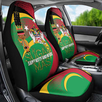 St Kitts and Nevis Sugar Mas Car Seat Cover Caribbean Masquerade Flag Color - Wonder Print Shop