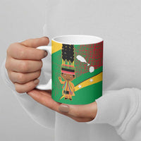 St Kitts and Nevis Sugar Mas Ceramic Mug Caribbean Masquerade Flag Color - Wonder Print Shop