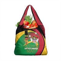 St Kitts and Nevis Sugar Mas Grocery Bag Caribbean Masquerade Flag Color - Wonder Print Shop