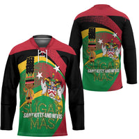 St Kitts and Nevis Sugar Mas Hockey Jersey Caribbean Masquerade Flag Color - Wonder Print Shop