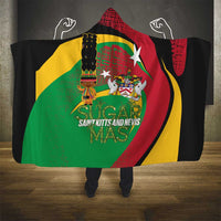 St Kitts and Nevis Sugar Mas Hooded Blanket Caribbean Masquerade Flag Color - Wonder Print Shop