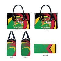 St Kitts and Nevis Sugar Mas Leather Bag Caribbean Masquerade Flag Color - Wonder Print Shop