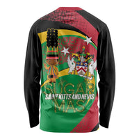 St Kitts and Nevis Sugar Mas Long Sleeve Shirt Caribbean Masquerade Flag Color - Wonder Print Shop