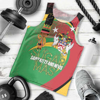 St Kitts and Nevis Sugar Mas Men Tank Top Caribbean Masquerade Flag Color - Wonder Print Shop