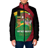St Kitts and Nevis Sugar Mas Padded Jacket Caribbean Masquerade Flag Color - Wonder Print Shop