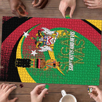 St Kitts and Nevis Sugar Mas Puzzle Caribbean Masquerade Flag Color - Wonder Print Shop