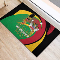 St Kitts and Nevis Sugar Mas Rubber Doormat Caribbean Masquerade Flag Color - Wonder Print Shop