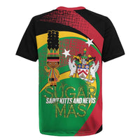 St Kitts and Nevis Sugar Mas Rugby Jersey Caribbean Masquerade Flag Color - Wonder Print Shop