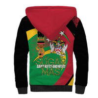 St Kitts and Nevis Sugar Mas Sherpa Hoodie Caribbean Masquerade Flag Color - Wonder Print Shop