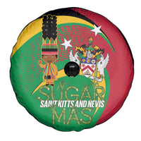 St Kitts and Nevis Sugar Mas Spare Tire Cover Caribbean Masquerade Flag Color - Wonder Print Shop