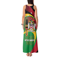 St Kitts and Nevis Sugar Mas Tank Maxi Dress Caribbean Masquerade Flag Color - Wonder Print Shop