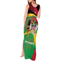 St Kitts and Nevis Sugar Mas Tank Maxi Dress Caribbean Masquerade Flag Color - Wonder Print Shop