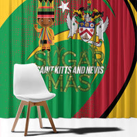 St Kitts and Nevis Sugar Mas Window Curtain Caribbean Masquerade Flag Color - Wonder Print Shop