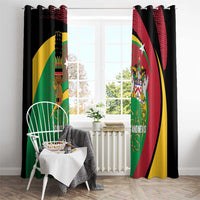 St Kitts and Nevis Sugar Mas Window Curtain Caribbean Masquerade Flag Color - Wonder Print Shop