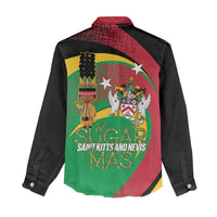 St Kitts and Nevis Sugar Mas Women Casual Shirt Caribbean Masquerade Flag Color - Wonder Print Shop