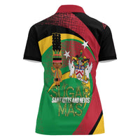 St Kitts and Nevis Sugar Mas Women Polo Shirt Caribbean Masquerade Flag Color - Wonder Print Shop