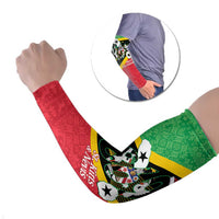 St Kitts and Nevis Christmas Arm Sleeves 869 Proud With Map - Wonder Print Shop