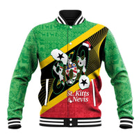 St Kitts and Nevis Christmas Baseball Jacket 869 Proud With Map - Wonder Print Shop
