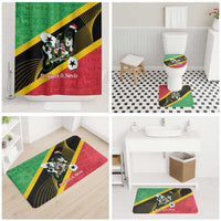 St Kitts and Nevis Christmas Bathroom Set 869 Proud With Map - Wonder Print Shop