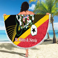 St Kitts and Nevis Christmas Beach Blanket 869 Proud With Map - Wonder Print Shop
