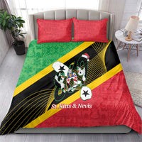 St Kitts and Nevis Christmas Bedding Set 869 Proud With Map - Wonder Print Shop