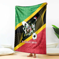 St Kitts and Nevis Christmas Blanket 869 Proud With Map - Wonder Print Shop