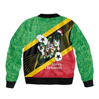 St Kitts and Nevis Christmas Bomber Jacket 869 Proud With Map - Wonder Print Shop