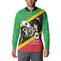 St Kitts and Nevis Christmas Button Sweatshirt 869 Proud With Map - Wonder Print Shop