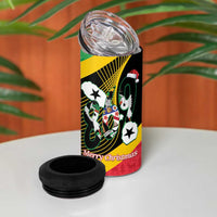 St Kitts and Nevis Christmas 4 in 1 Can Cooler Tumbler 869 Proud With Map - Wonder Print Shop