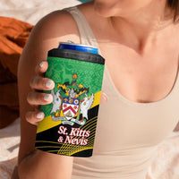 St Kitts and Nevis Christmas 4 in 1 Can Cooler Tumbler 869 Proud With Map - Wonder Print Shop