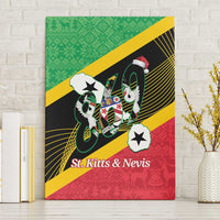 St Kitts and Nevis Christmas Canvas Wall Art 869 Proud With Map - Wonder Print Shop