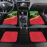 St Kitts and Nevis Christmas Car Mats 869 Proud With Map - Wonder Print Shop