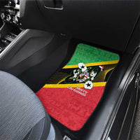 St Kitts and Nevis Christmas Car Mats 869 Proud With Map - Wonder Print Shop
