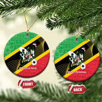 St Kitts and Nevis Christmas Ceramic Ornament 869 Proud With Map - Wonder Print Shop