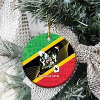 St Kitts and Nevis Christmas Ceramic Ornament 869 Proud With Map - Wonder Print Shop